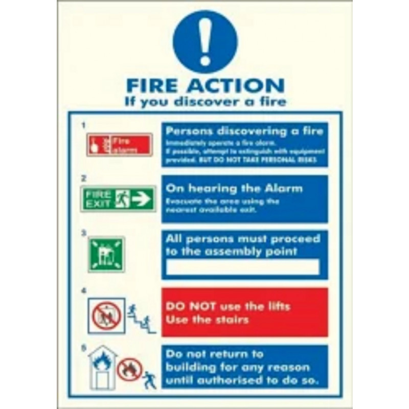 Fire Action Safety Signage