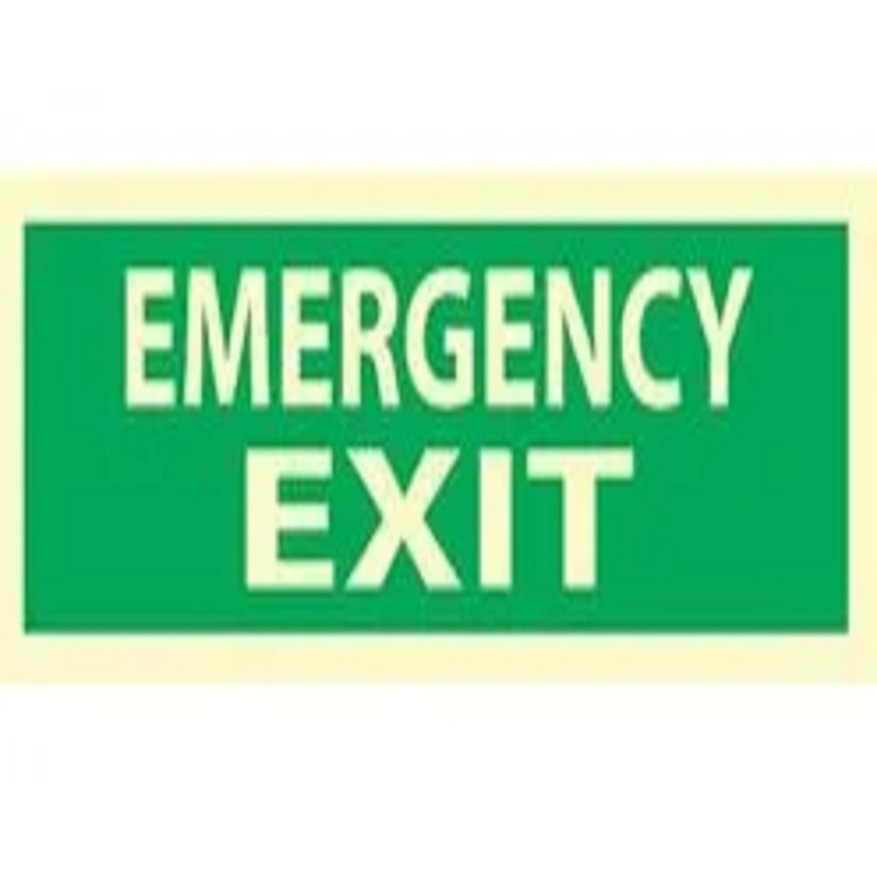 Emergency Exit Glow in the dark sign
