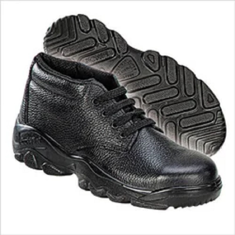 Action Milano Black Formal Safety Shoes