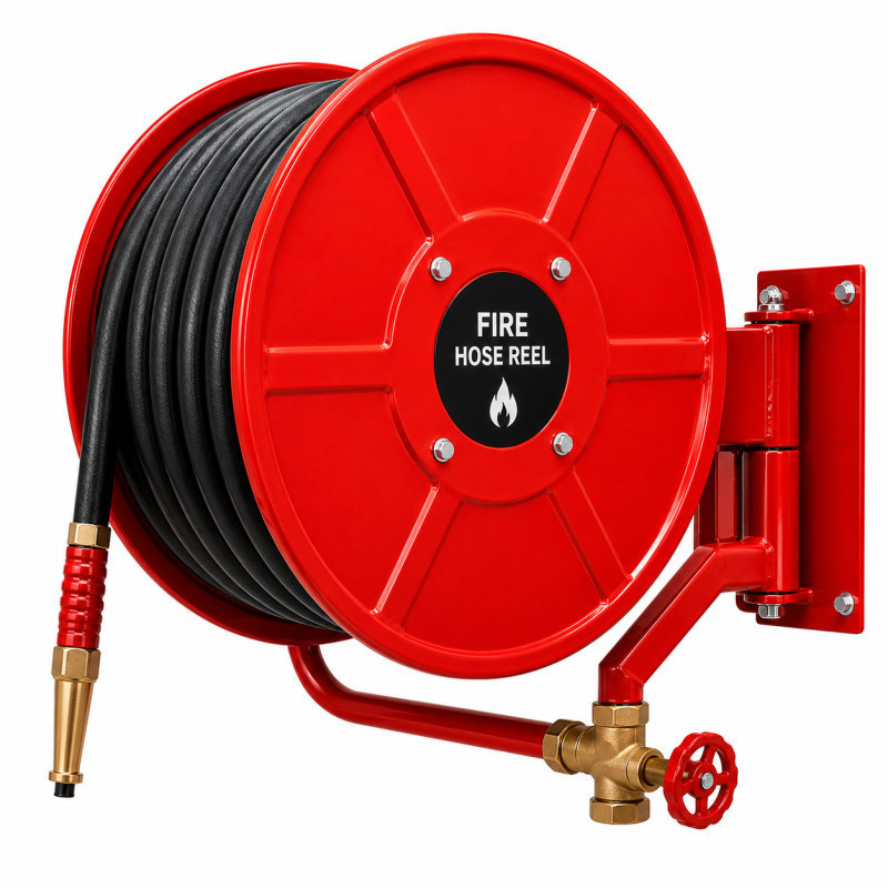 Fire hose reel with drum