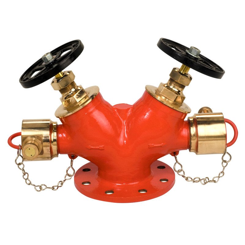 Fire Double Hydrant Valve Gun Metal