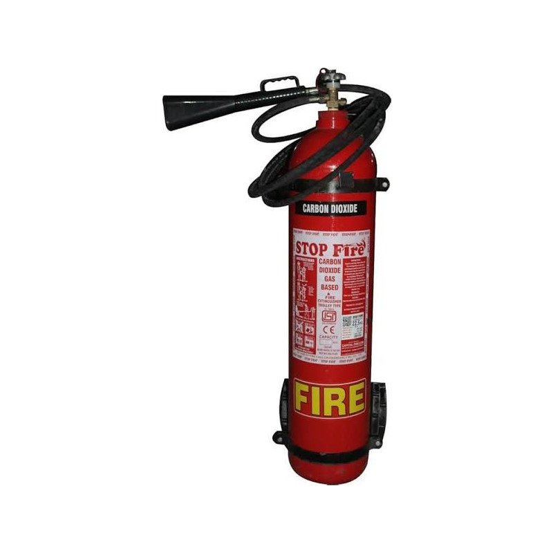 CO2 Type Fire Extinguisher of capacity 22.5 kg confirms to IS 2878, bearing ISI mark.