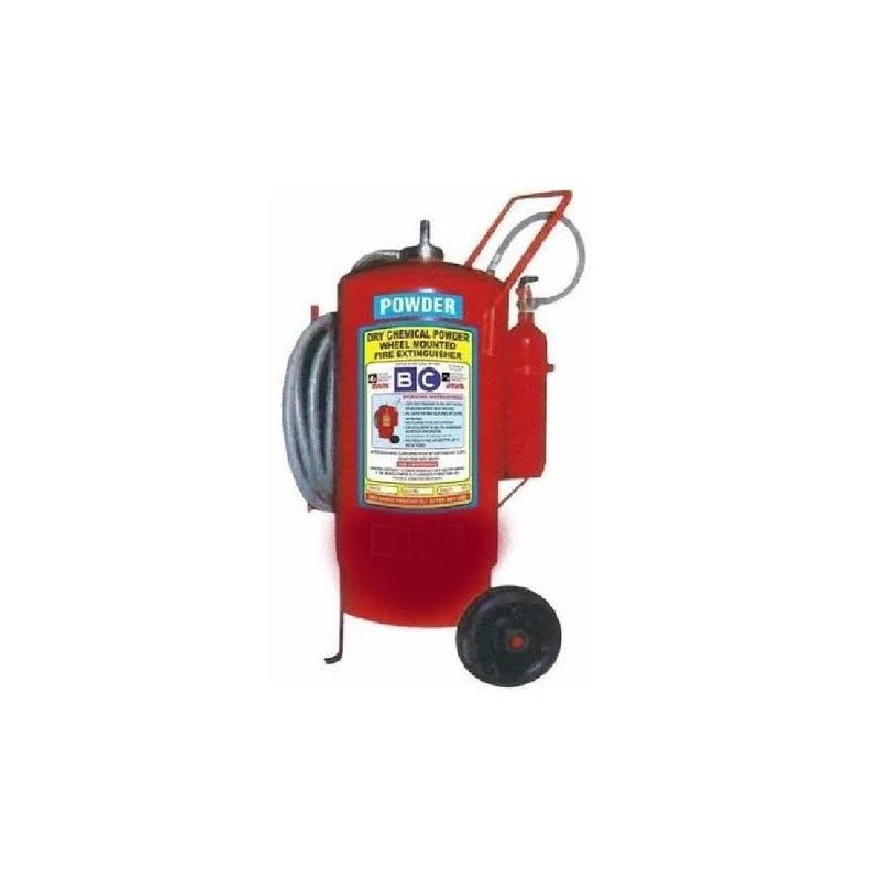 Higher Cap. Trolley mounted Dry Chemical; Powder type Fire Extinguisher of Cap. 25 kg Confirms to IS 10658, bearing ISI mark. (Inside Cartridge)