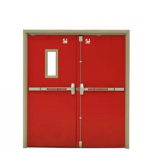 Red Fire Rated Steel Door