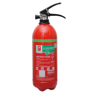 Clean Agent Fire Extinguisher Stored