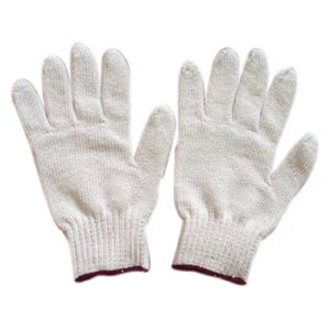 Knitted Cotton Gloves Blue Color