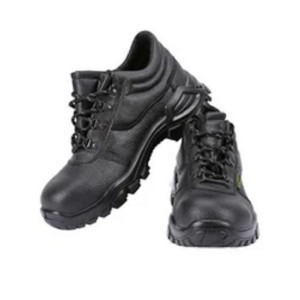 MV Black Leather Laces Safety Shoes