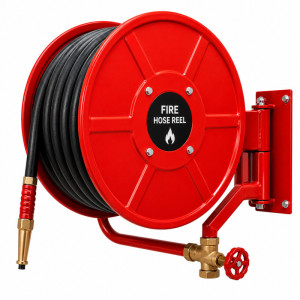 Fire hose reel with drum