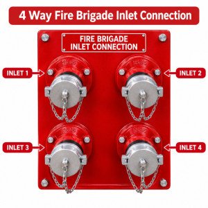 4 Way Fire Brigade Inlet Connection